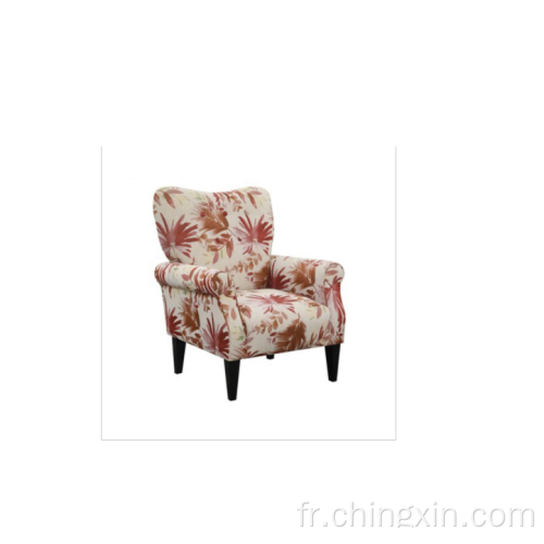 Fauteuil d'appoint rouge à accoudoirs multi-tissus
